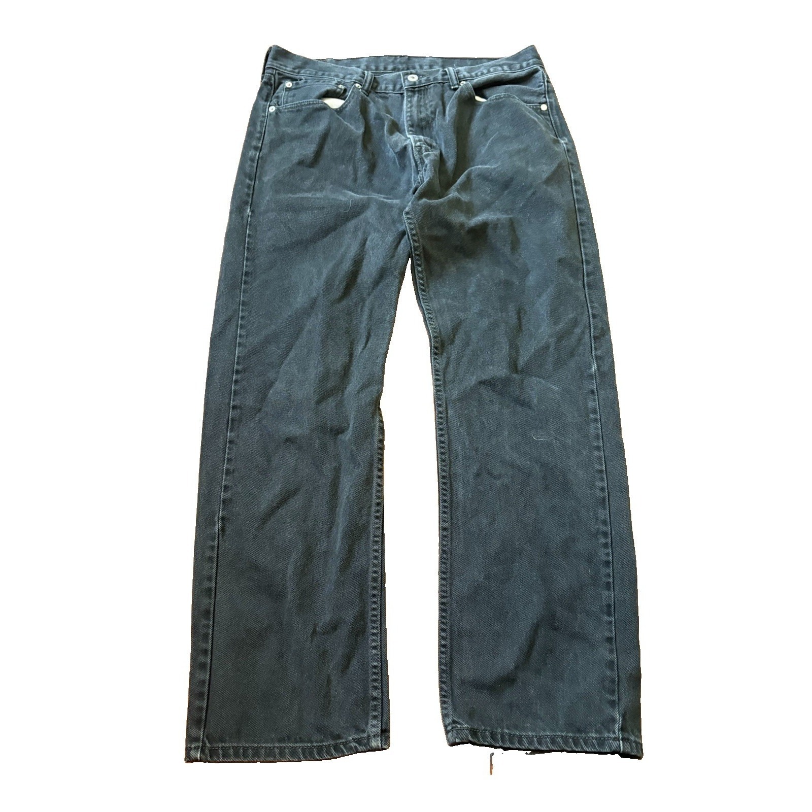 Levi's 505 Jeans Men's 36x32 Straight Black Denim
